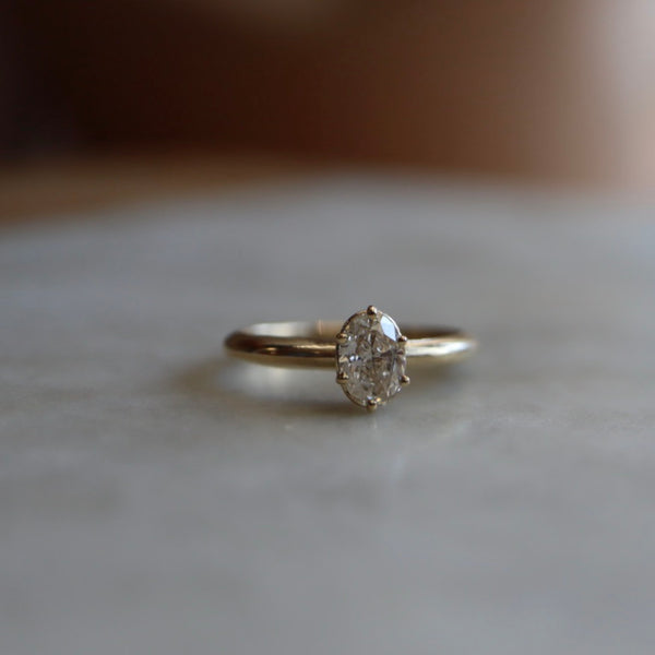 Champagne Color Oval Diamond Ring – Written by Forest