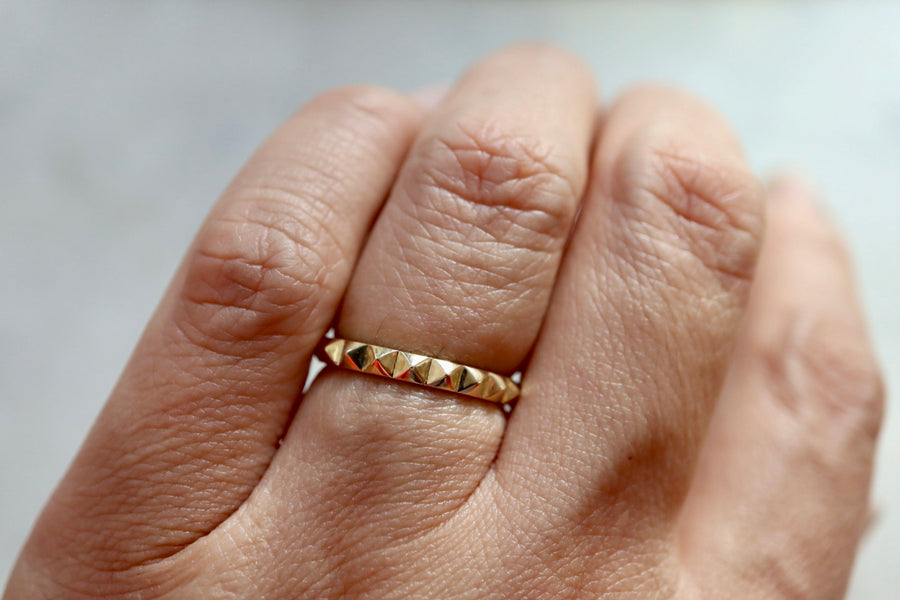 Pyramid Spike Eternity Ring