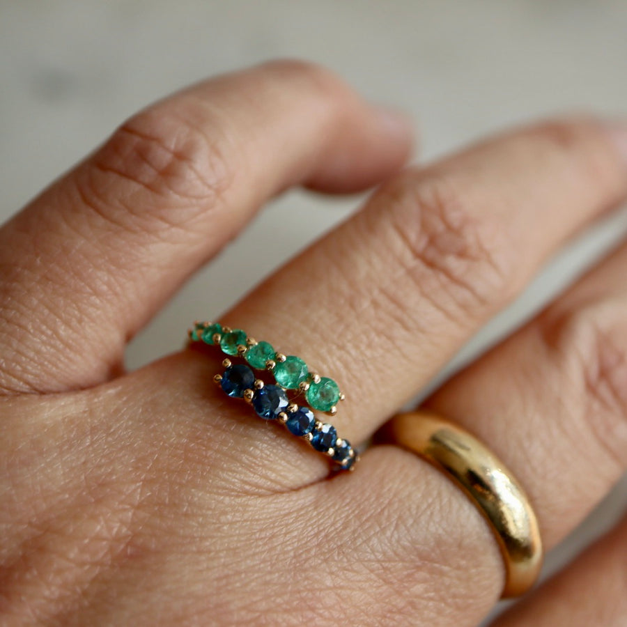 Kaiko Sapphire Emerald Ring