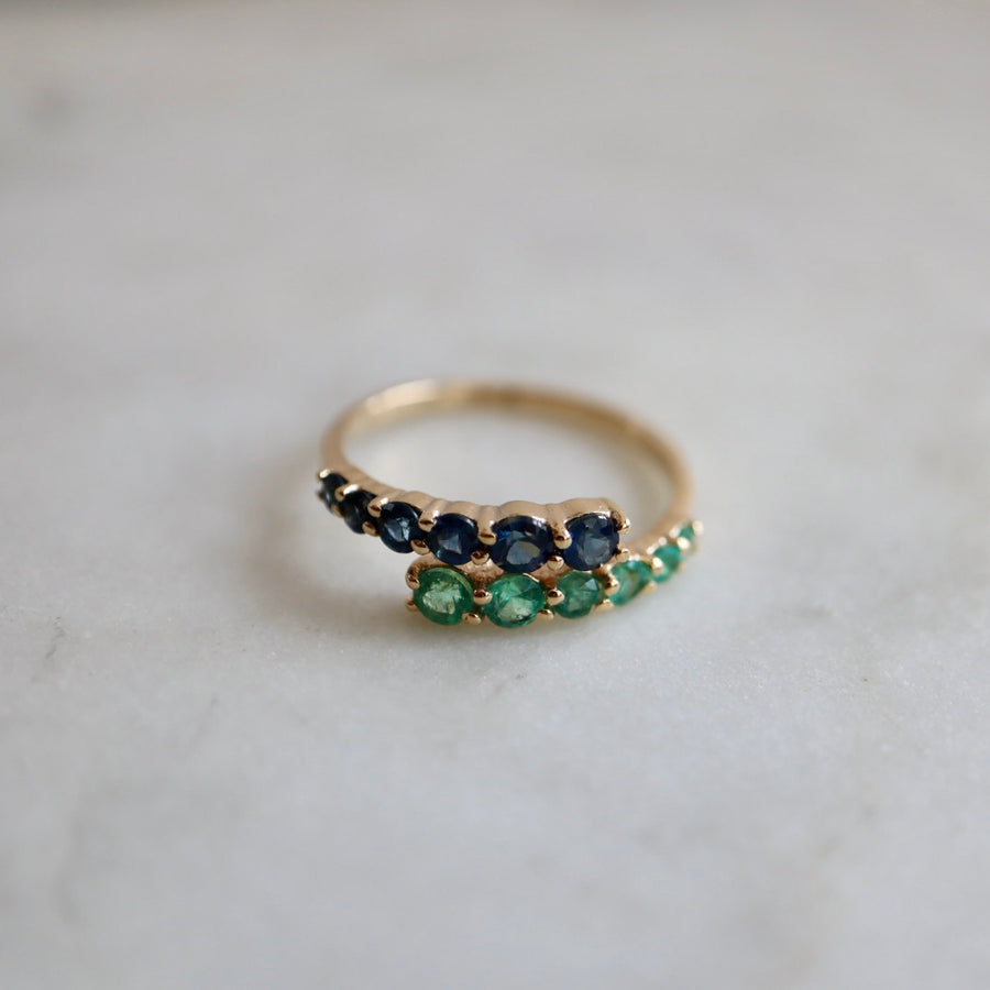 Kaiko Sapphire Emerald Ring