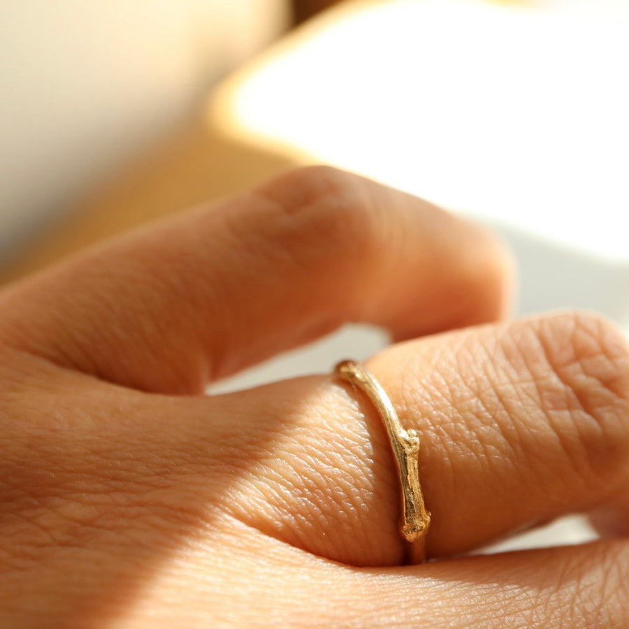 Golden Twig Ring