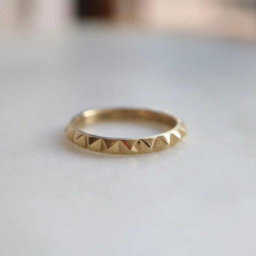 Pyramid Spike Eternity Ring