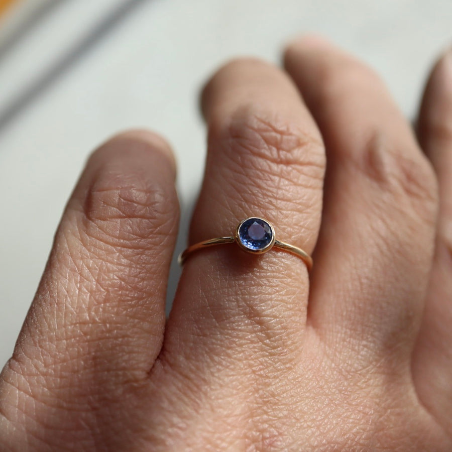 Yugata Sapphire Bezel Set Ring