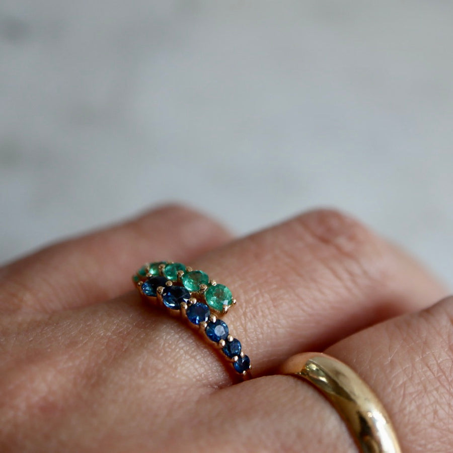 Kaiko Sapphire Emerald Ring