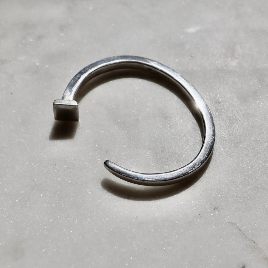 Solid Nails Cuff Sterling Silver Bracelet