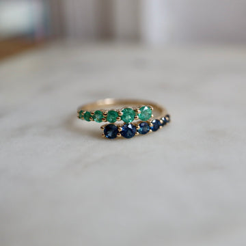 Kaiko Sapphire Emerald Ring