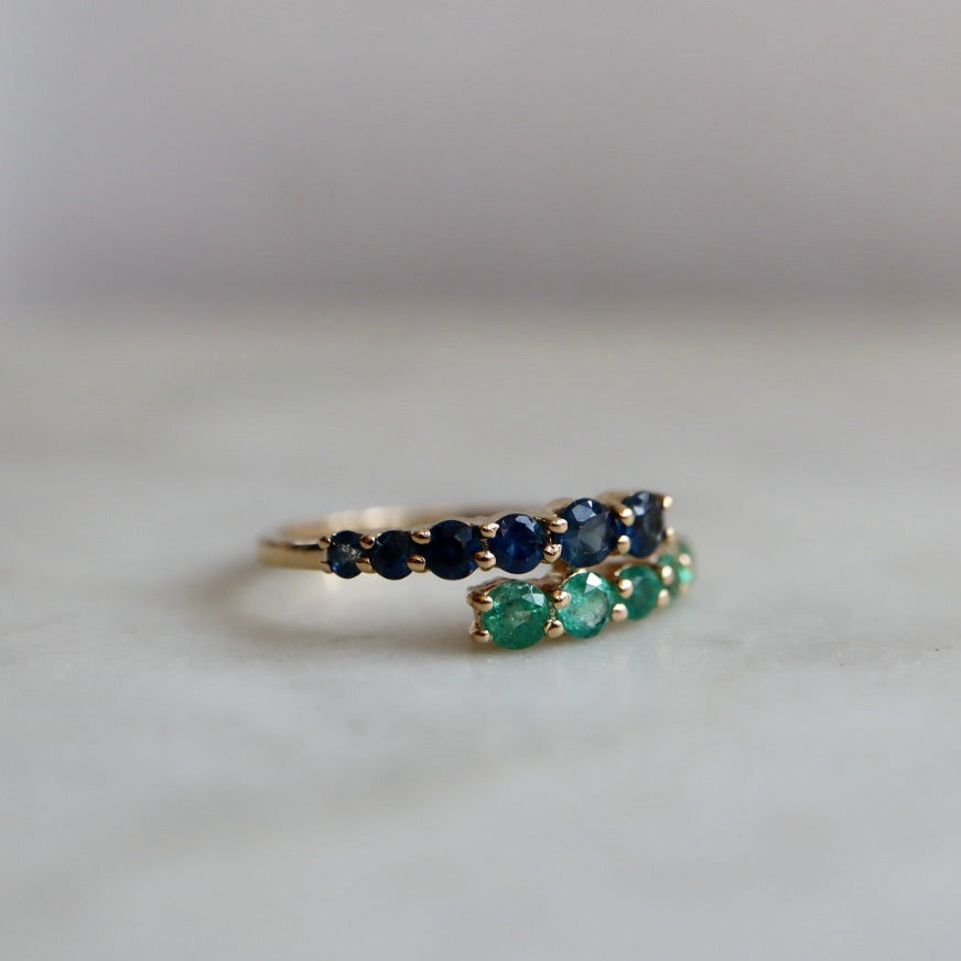 Kaiko Sapphire Emerald Ring