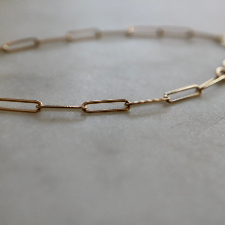 Rectangular Link Gold Bracelet