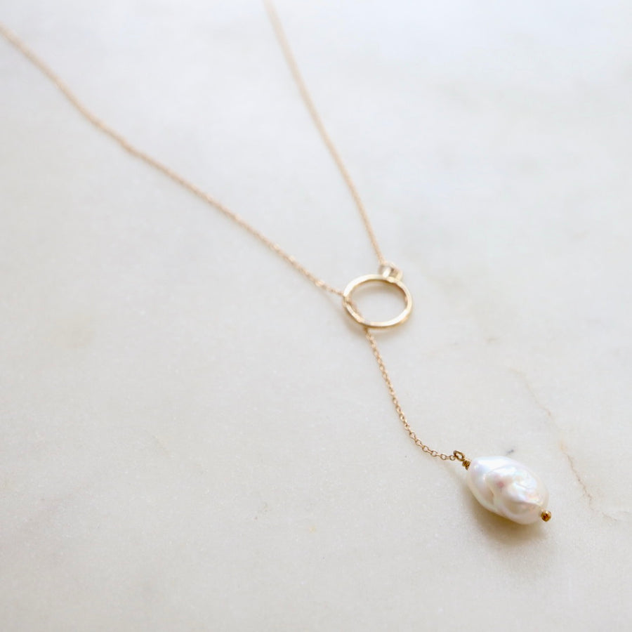 PERLA Lariat Gold Necklace