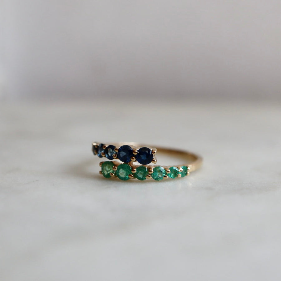 Kaiko Sapphire Emerald Ring