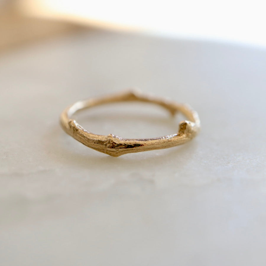 Golden Twig Ring