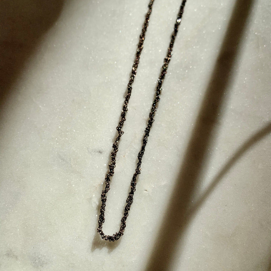 Woven Silver Chain Necklace