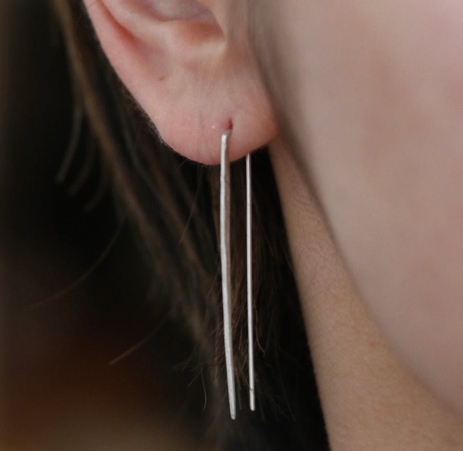 Icicle Silver Earrings